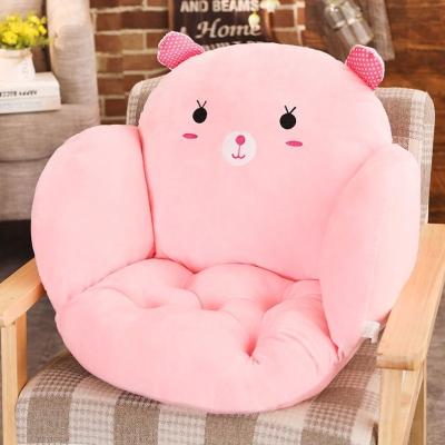 China Chair Cushion OEM Design Cat Plush Chair Lovely Cut Cartoon Cushions Pink Bear Chair Cushion for sale