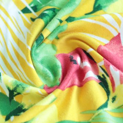 China Anti Pill Silk Polyester Milk DTY Designs DTY Custom Print Double Brushed Poly Fabric Without MOQ for sale