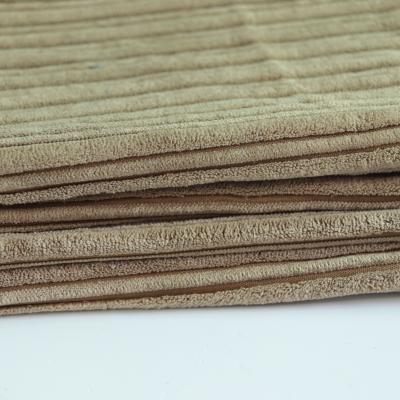 China Memory NO MOQ 240gsm Polyester Nylon Banners Stripes Corduroy Fabric For Sofa Cover Car Upholstery for sale