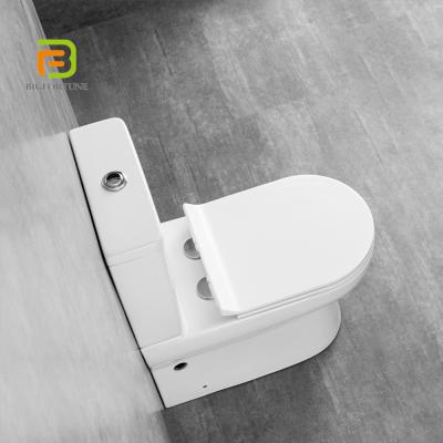 China Double-Flow China Sanitary Ware P Sanitary Ceramic Trap Two Piece Toilet Bowl for sale