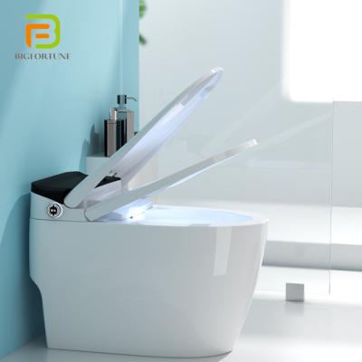 China Wholesale Auto Operation Bathroom Automatic Electronic Bidet Smart Smart Toilet For Home One Piece Electronic Toilet With Hot Seat Cover for sale