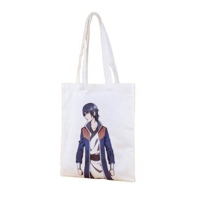 China Cheap Organic Shopping Tote Bag With Custom Printed Organic PP Cartoon Cotton Canvas Tote Bag Organic Logo for sale