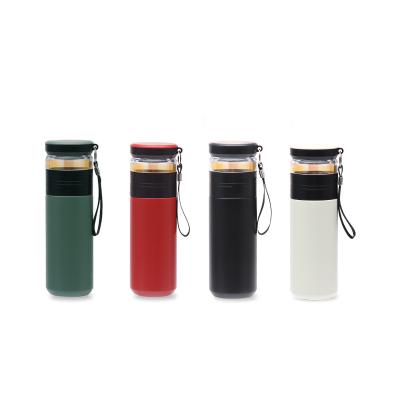 China Sustainable Water Bottle Sport Sport Design Water Bottle Custom Design Insulated Double Wall Tea Infuser Bottle for sale