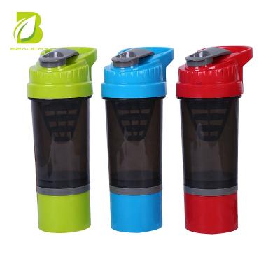 China Sustainable Ready To Ship Custom Gym Logo 500ml Sports Plastic Water Bottle Custom Protein Shaker Bottle for sale