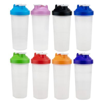 China Custom Logo 600ml BPA Free Sport Plastic Protein Shaker Bottle Viable With Ball GYM Water Bottle for sale