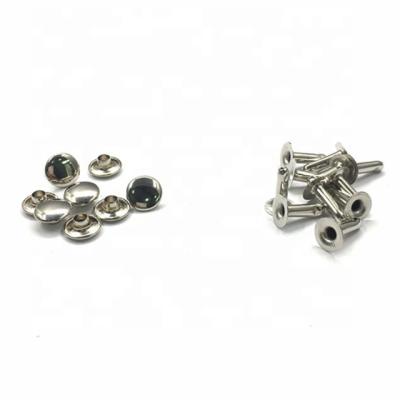 China 9mm single side metal nickel plated rivet for leather accessories for sale