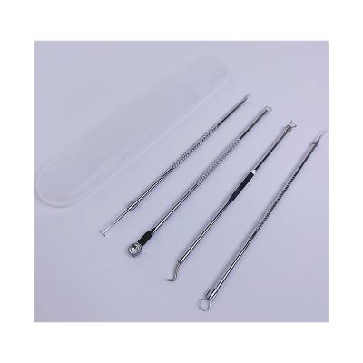 China Eco-Friendly Stainless Steel Facial Acne Blackhead Remover Needles Kit Extractor Tool of Acne needle Black head remover 4 PCS for sale