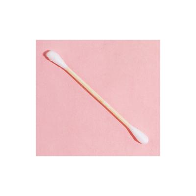 China Eco-friendly factory outlet double-end Earbuds Bamboo Cotton Bud Swab Head Box Paper Double Pure Stick Material Pieces Label Natural Origin for sale