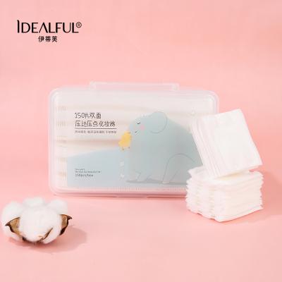 China Face Cleaning Makeup Remover Pad direct factory selling 150pcs/box double-sides pressure point cotton pads 5*6cm makeup remover for sale