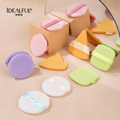 China Soft Eco-Friendly Face Soft Triangle Loose Powder Mineral Body Powder Velour Cosmetic Foundation Blender Sponge Beauty Makeup Tools Powder Puffs for sale