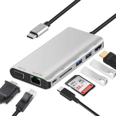 China Protable 7 in 1 USB Type-C Hub Adapter Card Reader for MAC OS /Windows/Android/ Linus System for sale