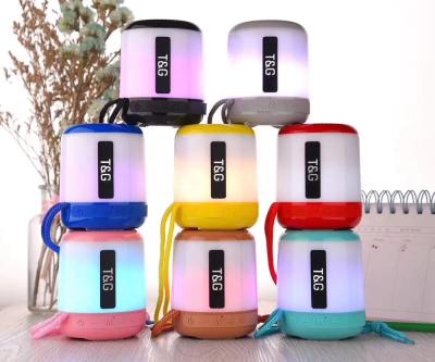 China No TG156 Colorful Wireless Speaker LED Light MINI Portable Radio With USB Support TF SD Card for sale