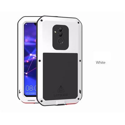 China Gorilla Glass Latest Metal Three Shell Shockproof Phone Cover Wallet Phone Case For HUAWEI Mate 20 Lite for sale