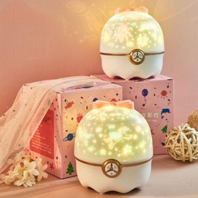 China Modern Night Light Projector USB Colorful Rotating Light For New Children Dreams Lucky Stars Happy Birds for sale