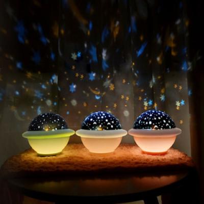 China Portable Colorful Dreamy Flying Projection Lamp LED UFO Night Romantic Starry Light for sale