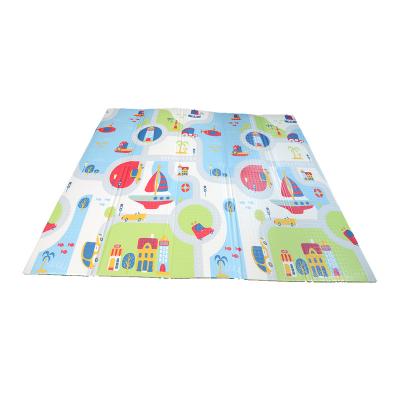 China Foldable XPE Baby Play Mat New Arrival Sponge Foam Crawling Mat Wake Up Baby World Map Baby Play Mat Bag Cartoon Puzzle for sale