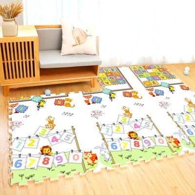 China Eco-friendly.anti-slip.water-proof Baby Play Mat Bedroom Exercise Kids Game Floor Baby Alphabet Number Puzzle Thick EVA Splicing Mat for sale