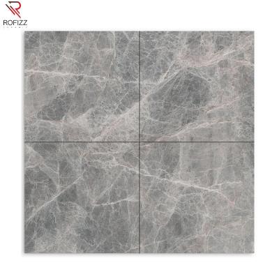 China Modern High Glossy Gray Color Rectified Marble Floor Shinning Tiles Glazed Polished Porcelain Tile for sale