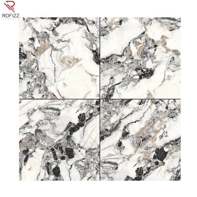 China CLASSIC Carrara Marble Glazed Porcelain Tile Full Body Polished Glossy Gray Color Porcelain Tiles for sale