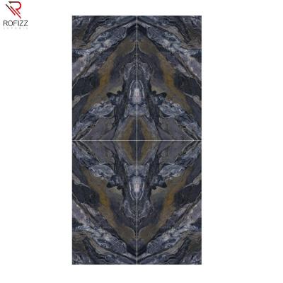 China Waterproof+ECO-Friendly+Self-adhesive Full Body 750x1500mm Ceramic Glossy Big Slab Polished Gray Marble Glazed Porcelain Tile For Floor And Wall for sale