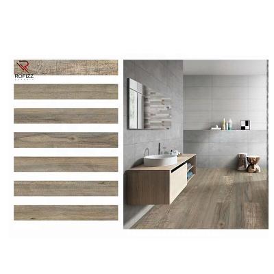 China Wood Look Matt Glazed Floor Porcelain Non-slip Ceramic Tile Wood Interior Tiles Wood Grain Dirt-resistant for sale