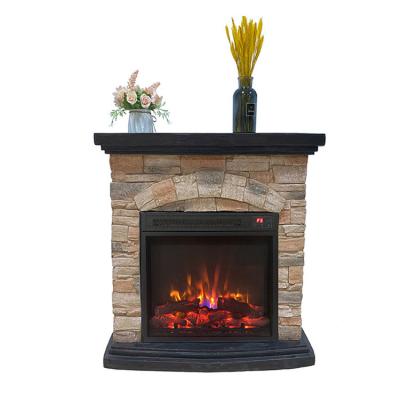 China Custom Electric Indoor Hotel Fireplace 18Inch Black Color Electric Fireplaces for sale