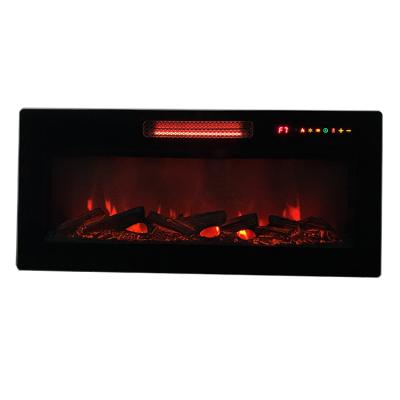 China 40 Inch 7 Flame Colors Flame Effects Custom 7 Kind Change Temperature Controllable Wall Mount Fireplace / Electric Fireplace Heater Wall Mounted for sale