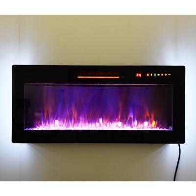 China 7 Kind 7 Kind Electric Fireplace 7 Wall Hanger Inch 1500W Switch 40 Tact Flame Effects Flame Effects With Side Light for sale