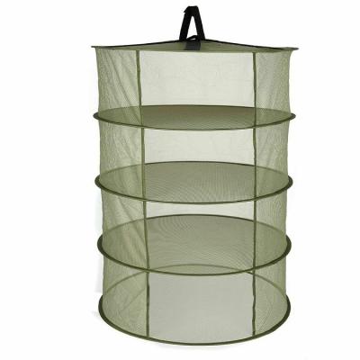 China Easily Multicolor Nylon Mesh Chainless Herb Drying Rack Diameter 60cm 8 Layers Garden Hanging Plant Drying Net Indoor Dry Net for sale