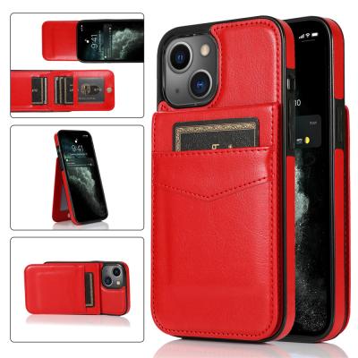 China Anti-fall for iPhone Wallet Case with Card Slots Flip Protective Case for iPhone 13 for sale