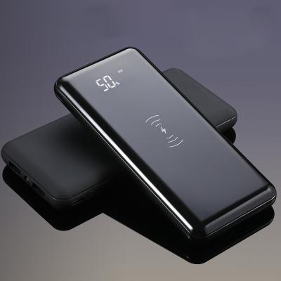 China 2019 New Design Mobile Phone 10000mah Qi Power Bank Wireless Charger For Amazon for sale