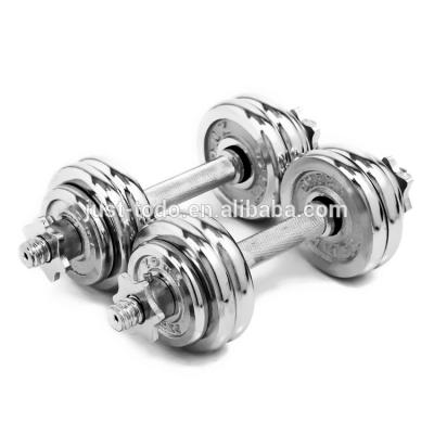 China Factory Supply Portable High Quality Home Use 20KG Chrome Dumbbell Set Type Chrome Package Dumbbell Dumbbell for sale