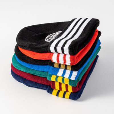 China COMMON winter knitted warm blank beanie could custom logo or embroidery patch on the beanies for sale