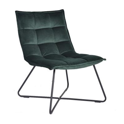 China Relax chair CARLFORD modern velvet leisure lounge chair with metal fram legs for sale