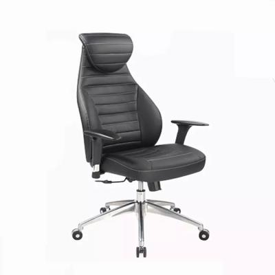 China (Size) Adjustable PU Office Chair With Headrest, President Chair Swivel Chair, Executive Chair Headrest Office Chair for sale