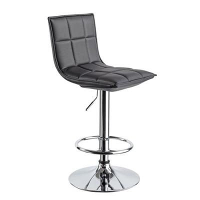 China Bar Stool Black Barstool Swivel Bar Chair with Foot Rest, Chrome Barstool Chair, Kitchen PU Bar Bar Stools for sale