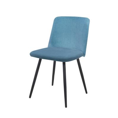 China Carlford Solid Color Low Back Fabric Dining Chair With Rubber Wood Legs, European Style Armless Accent Chair for sale