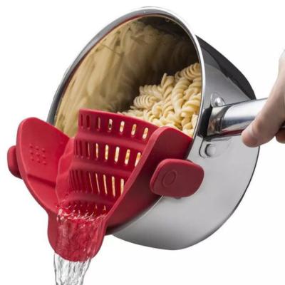 China Amazon Success 2019 Sustainable Clip On Pot Siliconic Edge Strainer For Any Size Pot for sale