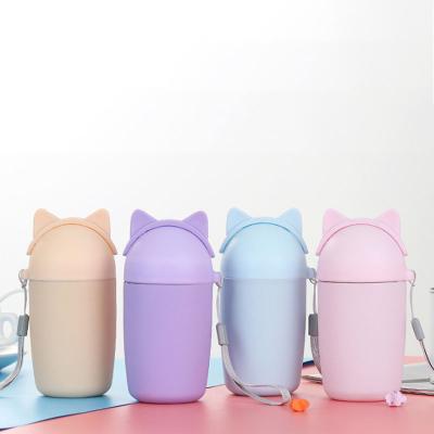 China 2021 Cute Cat Viable Shape Bulk Anti-scalding Portable Glass Hot Water Bottle For Girls for sale