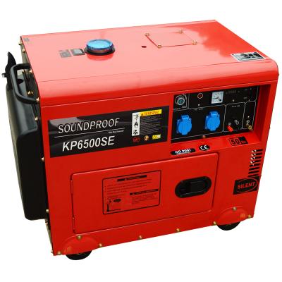 China Factory Direct Silent Type 6.5 Kw Portable Diesel Generator Price KP6500SE for sale