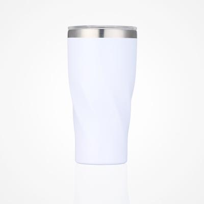 China Sustainable Stainless Steel Vacuum Insulated Tumbler With Lid Wine And Water Cup 900ml White Coffee Mug for sale