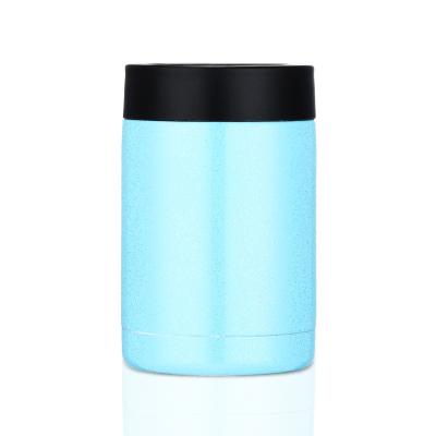 China Keep Beer Coffee Water Cold Insulated Thin Double Walled Stainless Steel Can Cooler For 12 Ounce Slim Cans For Wine Drinks White for sale