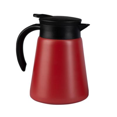 China PORTABLE Coffee Thermal Carafe Stainless Steel Vacuum Flask Half Hour Heat Preservation Tea Water Coffee Double Walled Red for sale