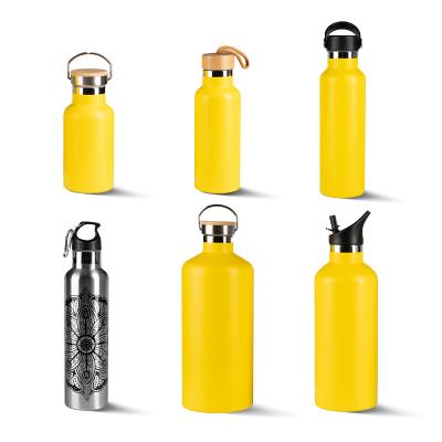 China Custom Logo Water Bottle Sports Logo Water Bottle Double Wall Stainless Steel Thermos PORTABLE Vacuum Water Bottle for sale