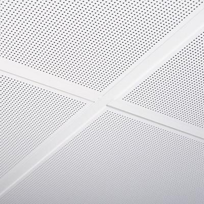 China Artistic Ceilings Aluminum Acoustic Powder Coated Lay In Suspended Aluminum Metal Ceiling Tiles 60*60 for sale