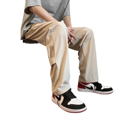 China Mens Oversized Anti-Wrinkle Standard Tapered Chino Pants Wicking Training Breeches Sports Jogger Open Bottom Mens Straight-Fit Pants for sale