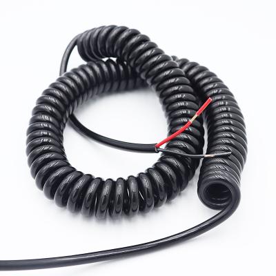 China PVC Dongguan Guangying PU TPU PUR 2/3/4/5/6/7 Core Multi Core Spiral Spring Cable for sale