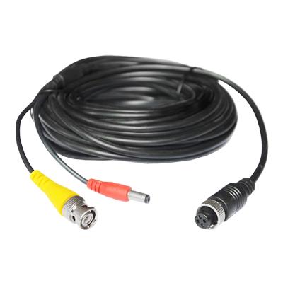 China For Car Reversing Camera Dongguan Guangying M12 Aviation 4 Pin Female To BNC+DC Extension Cable / Car VCR for sale