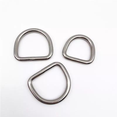 China 8*50*45mm High D Ring Bag Belt Hardware Accessories Polished 316 Stainless Steel D-ring High Quality Durable for sale