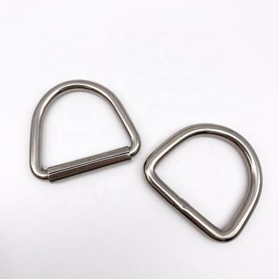 China 4*25*22mm Pet Accessories 316 Stainless Steel Seamless Welding Stock Solid D Ring For Dog Collar for sale